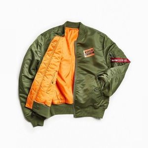 Urban Outfitters x Alpha Industries MA-1 Collage Back Patch Reversible Jacket